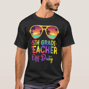 Camiseta Professor Do 5 De Verão Do Último Dia Da Escola Em