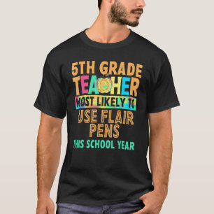 Camiseta Professor Do 5 Mais Provável Para Voltar À Escola