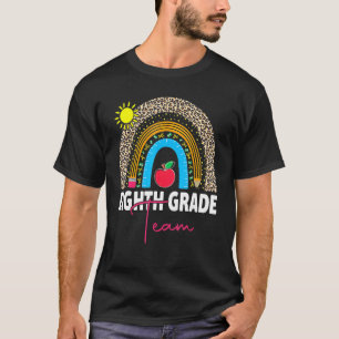 Camiseta Professor do 8º ano Rainbow Back To School Hello E