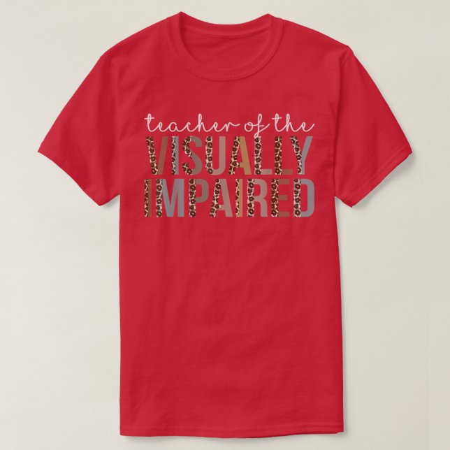 Camiseta Professor Do Apreciado Leopardo Visualmente Impara (Frente do Design)