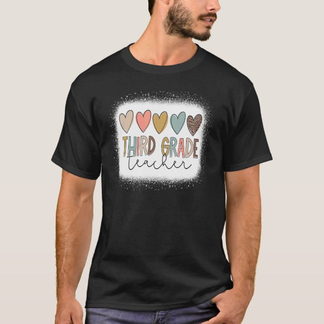 Camiseta Professor do Coração Leopard Ama 3º ano de recepçã (Frente)