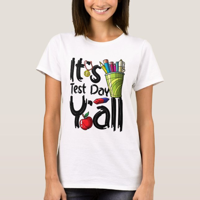 Camiseta Professor do Dia de Teste É Teste de Apreciação do (Frente)