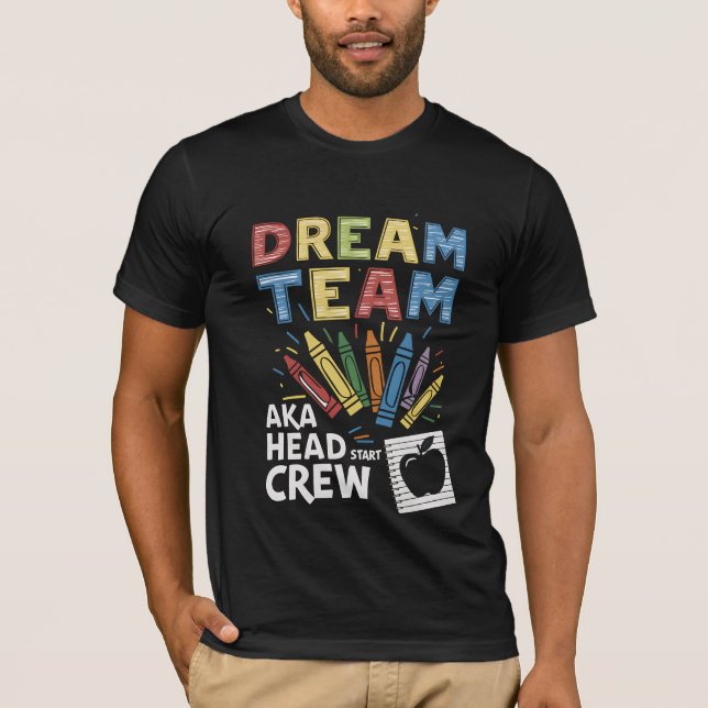 Camiseta Professor do Dream Team Head Start Crew Educação I (Frente)