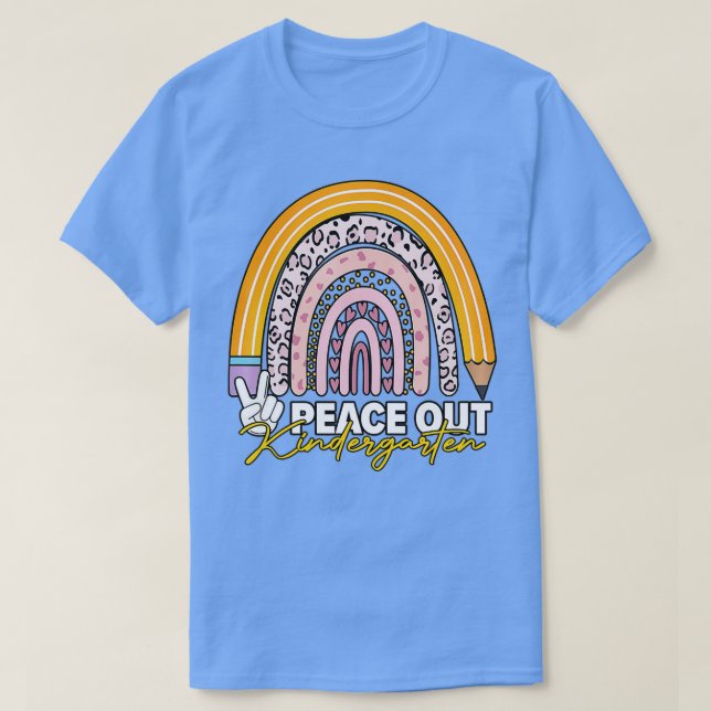 Camiseta Professor do jardim de infância do último dia da e (Frente do Design)