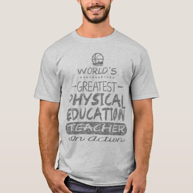 Camiseta Professor do PE da educação física do mundo o (Frente)
