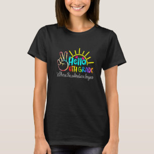 Camiseta Professor do primeiro dia do sexto ano de volta à