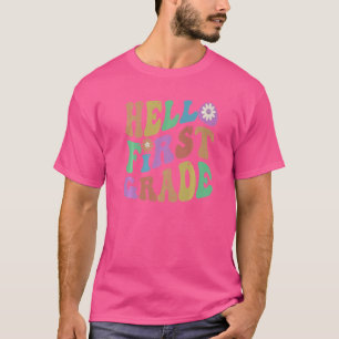 Camiseta Professor do primeiro grau da Trendy Hello 1rua Gr