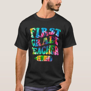 Camiseta Professor do primeiro grau Tie Dye Funny 1rua Grau