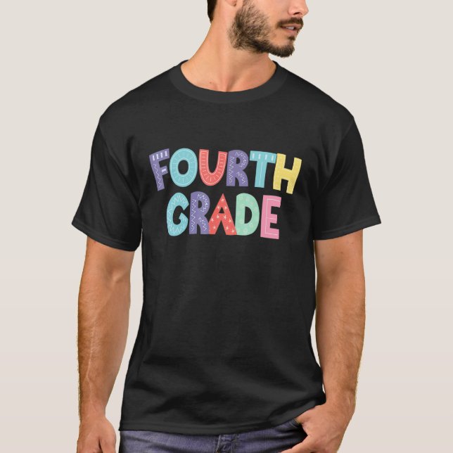 Camiseta Professor do Quarto Ano Equipe da 4ª Série Aluno C (Frente)