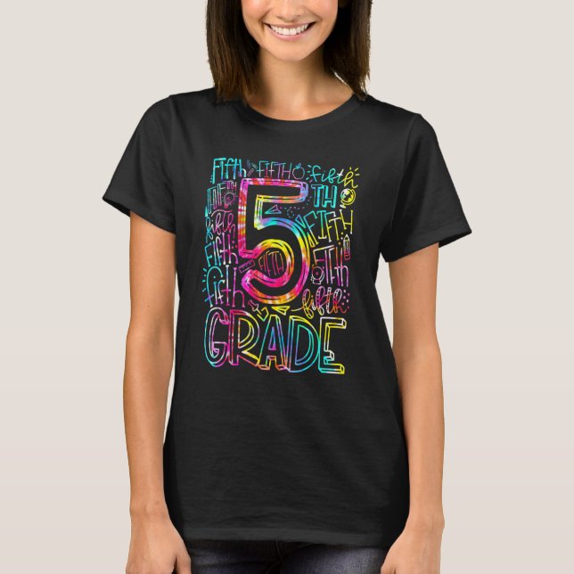 Camiseta Professor Do Quinto 5 De Tie Dye De Volta À Sc (Frente)