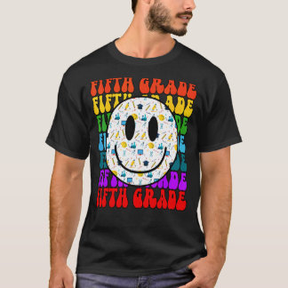 Camiseta Professor do Quinto Ano Rosto Feliz Aluno Rosto Fe