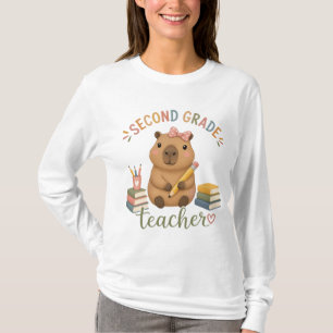 Camiseta Professor do Segundo Ano Capivara Fofo