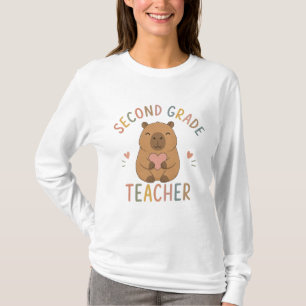 Camiseta Professor do Segundo Ano Capivara Sorridente