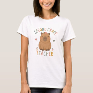 Camiseta Professor do Segundo Ano Capivara Sorridente