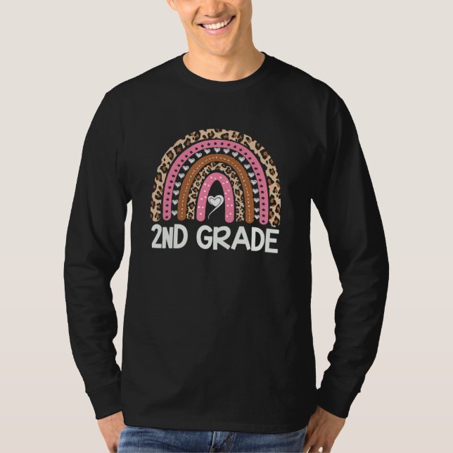 Camiseta Professor do Segundo Ano Leopardo Arco-íris 2ª Sér (Frente)
