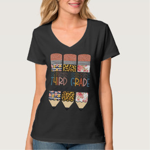 Camiseta Professor do Terceiro Grau Leopard Pencil De Volta