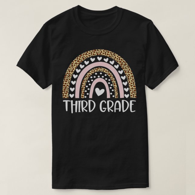 Camiseta Professor do Terceiro Grau Leopard Rainbow 3º Grau (Frente do Design)
