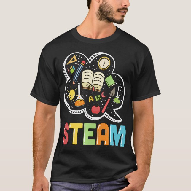 Camiseta Professor e Aluno de Volta às Aulas com Vapor (Frente)