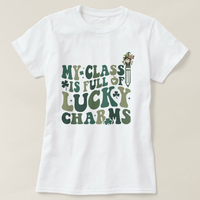 Camiseta Professor e Mestre Dia de São Patrício Minha Turma (Frente do Design)