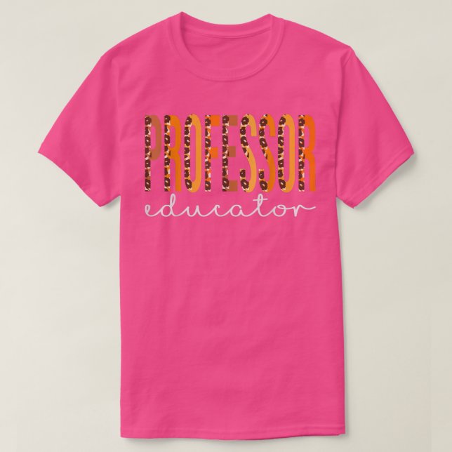 Camiseta Professor Educator leopard Fall Autumn Lovers Than (Frente do Design)