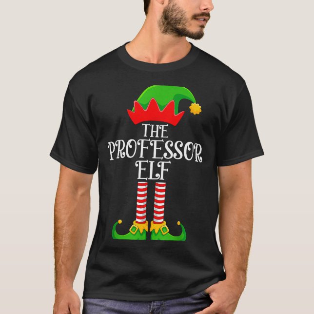 Camiseta Professor Elf Christmas Family Matching Funny Love (Frente)