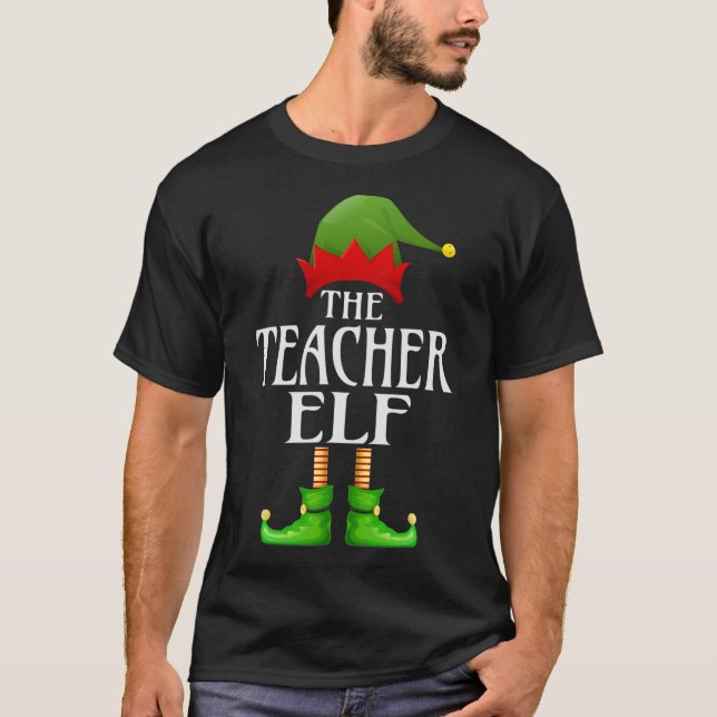 Camiseta Professor Elf Xmas Engraçado Grupo de Correspondên (Frente)