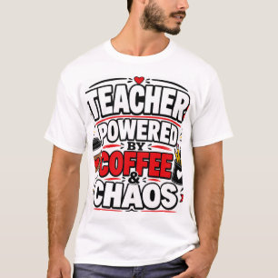 Camiseta Professor Energizado por Café e Caos
