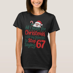Camiseta Professor Engraçado 67 Meme Natal Matemática Aluno