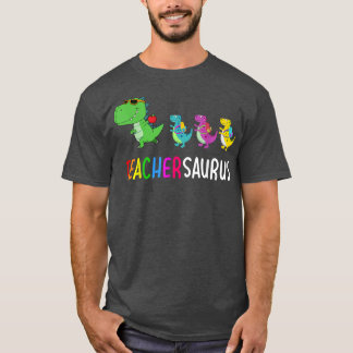 Camiseta Professor Engraçado Dinossauro Teachersaurus T Re 