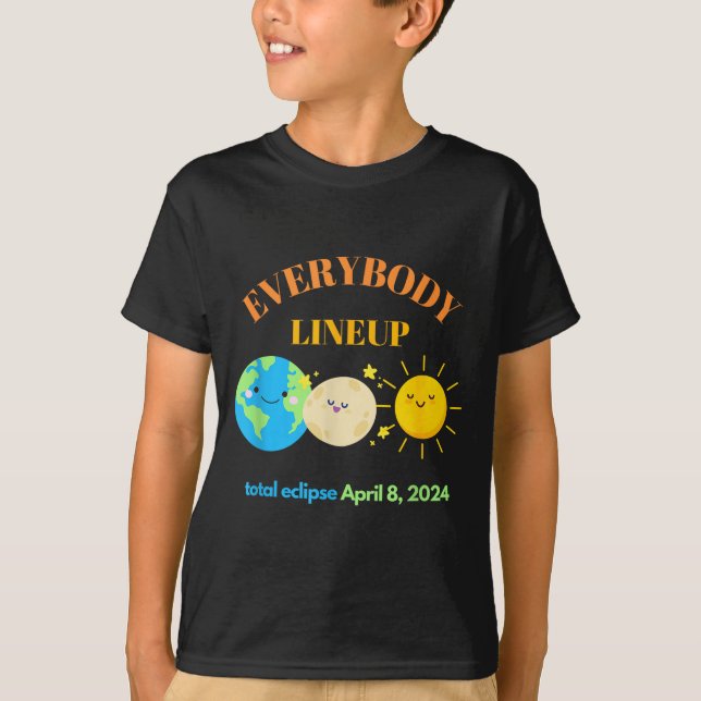 Camiseta Professor Engraçado Eclipse Solar 8 de Abril (Frente)