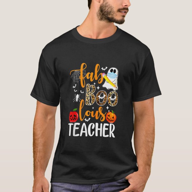 Camiseta Professor Engraçado Leopard Fab Boo Lous Professor (Frente)