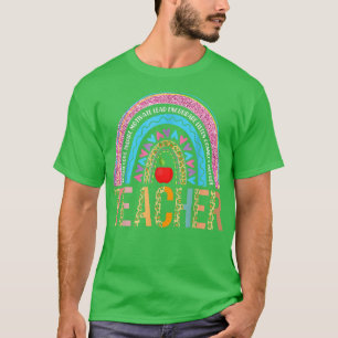 Camiseta Professor Engraçado Para A Camisa-T Boho Rainbow N