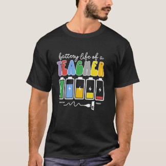 Camiseta Professor Engraçado Vida de Bateria de um Professo