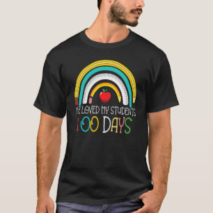 Camiseta Professor Escolar Eu Amo Meus Alunos 100 Dias Rai
