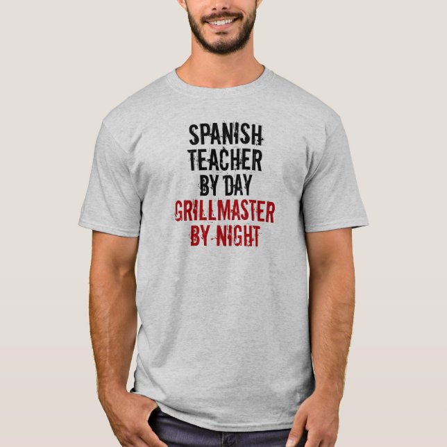 Camiseta Professor espanhol Grillmaster (Frente)
