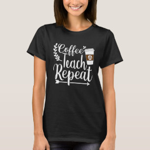 Camiseta Professor espanhol Maestra Cafecito Teach Repito