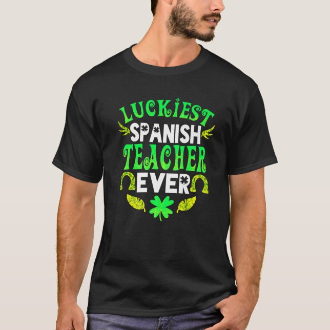 Camiseta Professor Espanhol Mais Feliz Da Rua De Patrick Da (Frente)