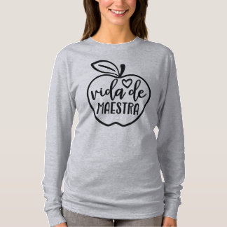Camiseta Professor espanhol Vida de Maestra