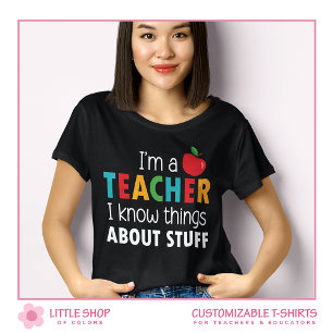 Camiseta Professor Eu Sei das Coisas Personalizável