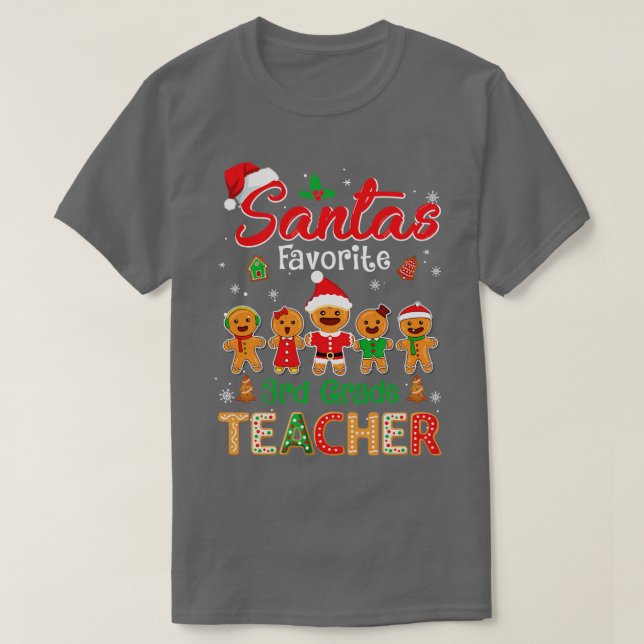 Camiseta Professor favorito Cookie Xmas Hat (Frente do Design)