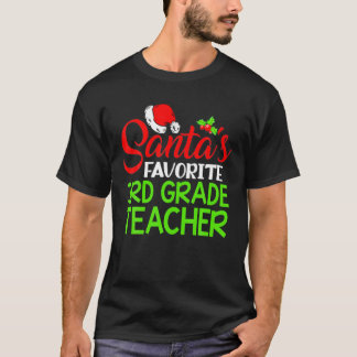 Camiseta Professor favorito do 3º grau Engraçado Natal Sant