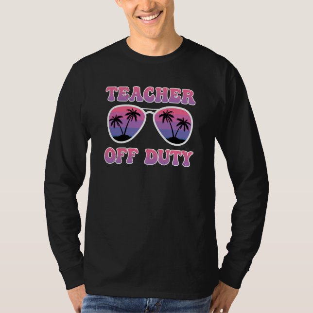 Camiseta Professor fora do dever Professor de férias Profes (Frente)