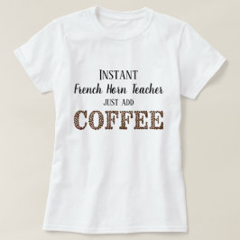 Camiseta Professor francês instante no chifre adiciona músi