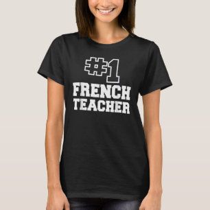 Camiseta Professor francês número um adolescente feminino 1