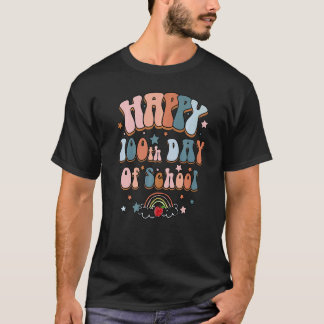 Camiseta Professor Groovy 100 Dias de Escola Fofo 100º Dia 