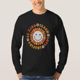 Camiseta Professor Groovy Hippy Seja Gentil Ensine Amor Ins