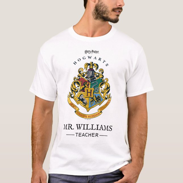 Camiseta Professor Harry Potter | Cobertura de Hogwarts - C (Frente)