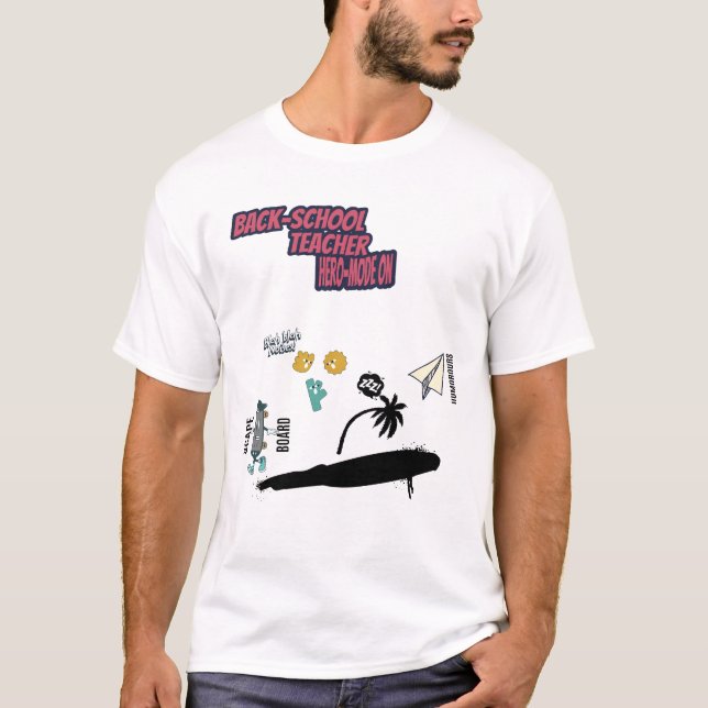 Camiseta Professor herói ligado  (Frente)