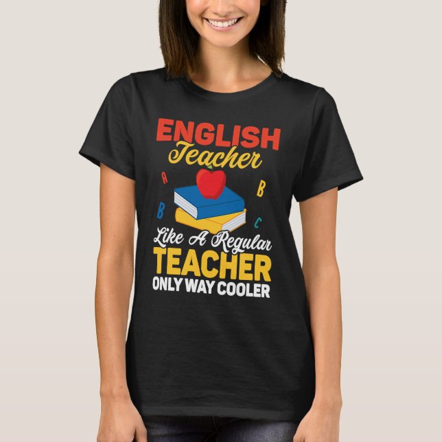 Camiseta Professor Inglês Como Professor Regular Apenas For (Frente)