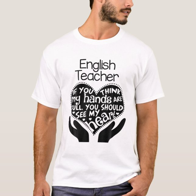Camiseta Professor inglês ELA ELAR T Heart Hands School Pre (Frente)
